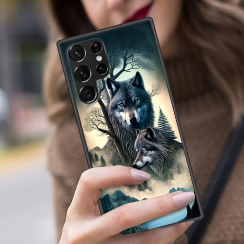 BFUKVOU for Galaxy S26 Ultra Case,Premium Soft Silicone Rubber Full-Body Protective Bumper Case for Samsung Galaxy S26 Ultra 6.9 inch 2026,Forest Wolf - image 6
