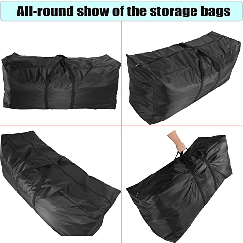 Monlivvu Outdoor Cushion Storage Bags, Large 9 Ft 7.5 Ft Christmas Tree Storage Bags, 600D Heavy Duty Waterproof Pvc Lining Storage Bag, Black, 68' Pvc Lining Heavy Duty 600D #TOP6