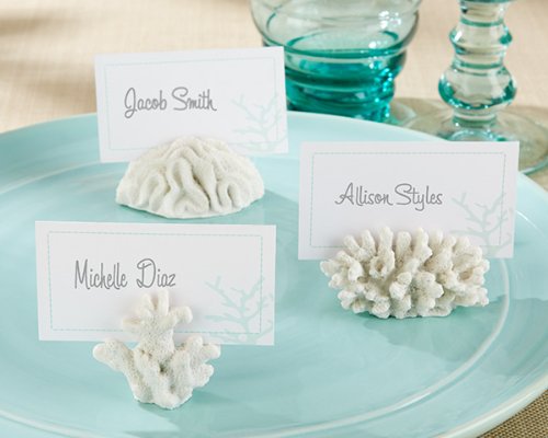 Kate Aspen Seven Seas Coral Place Card/Photo Holder (4 Sets of 6, 24pcs) - Table Décor and Displays Table Assignments at Weddings, Bridal Showers, Baby Showers, Birthdays or Any Other Celebration