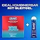 Durex Gefühlsecht XXL Kondome – Dünne Kondome mit großer Passform & mit Silikongleitgel befeuchtet, transparent, angenehmer Geruch - für einen komfortablen Sit – 30er Pack (1 x 30 Stück)