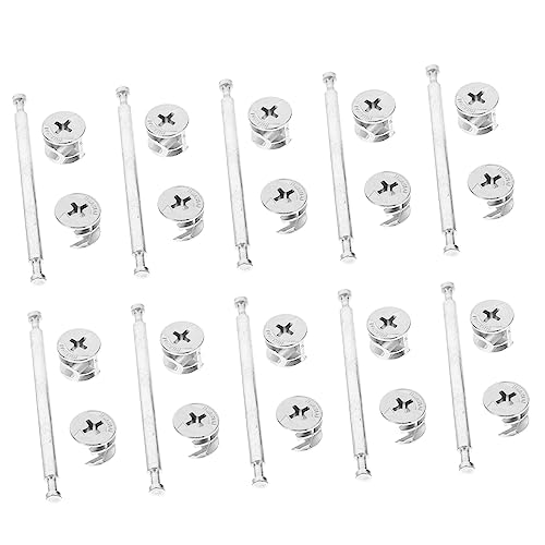 IMIKEYA Kit De Herrajes De para Muebles Doble Cabeza 48mm y 84mm De Zinc Fundido Conexión Metálica Pasadores para Gabinetes 20 Juegos Montaje Muebles Oficina Hogar