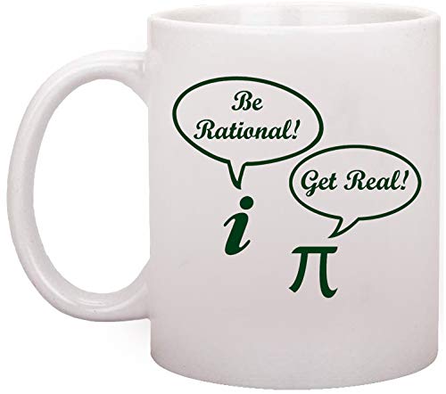 RADANYA Be Rational Get Real – Funny Witty Math Mathematician Science Pi Professor Tutor Appreciation School Algebra Calculus Gift for Women Men