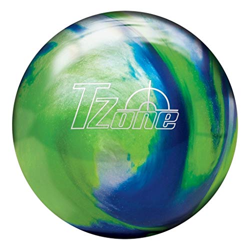 Brunswick T-Zone Glow Pre-Drilled Bowling Ball, Green/Blue, 8 (Renewed)