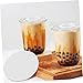 HAPINARY 50pcs Cup Sealing Paper Pads Round Drink Covers for Compatibility with All Cup Easy to Use Spill-resistant Beverage Protection