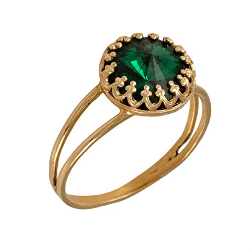 Emerald Ring Stacking Ring Emerald Jewelry Gold Ring #TOP16