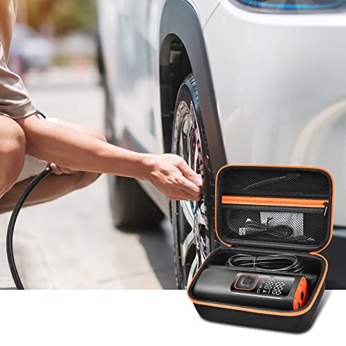Case Compatible With Skight/ For Uabrla / For Powools/ For Vaclife Tire Inflator Portable Air Compressor, Car Air Pump Storage Holder For Air Tube, Adapter, Air House And Accessories (Box Only)-Black #TOP5