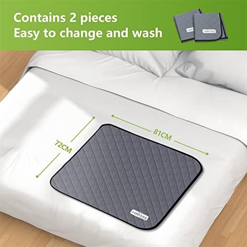 Nobleza 2 Pack Washable Puppy Pads Reusable, Large 81x72cm Dog Training Mat, Super Absorbent Leak-proof Incontinence Pet Pee Pad, Waterproof Non-slip Bottom Whelping Pads for Cat Rabbit - Image 3
