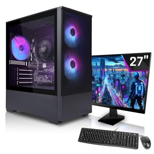 SYSTEMTREFF Basic Gaming Komplett PC Set AMD Ryzen 5 5600G
