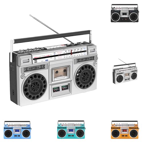 Amazon | Aoccqkfレトロ調ポータブルラジカセ カセット・Bluetooth対応