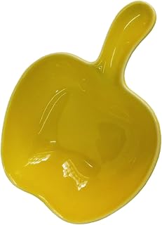 PRETYZOOM Fruteros con Asa Ensaladera De Cerámica Cuenco para Hornear Vajilla para Cocina Color Amarillo