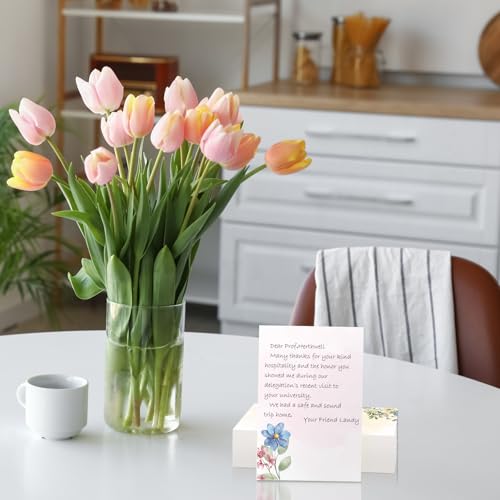 Image of Spiareal 100 Pcs Blank Note Cards Index Card, Colorful, 4 x 6 in, Flower