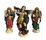 3 Archangels St Michael Raphael Gabriel Set Religious Statues Figurines 3.5