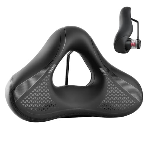 Para sillín de ciclismo, absorción de golpes, sillín perforado de ciclismo para bicicleta, para urbano, desplazamiento, montaña, larga distancia, ejercicio diario