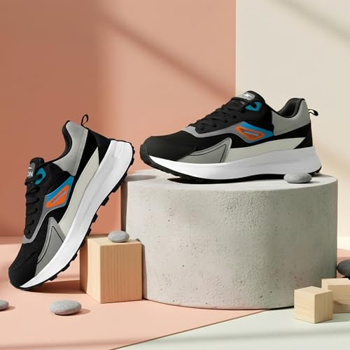 Image of BRUTON Retro Classics-620 Men's Running Shoes | Lightweight Sports Shoes for Men | Comfortable Walking Jogging Gym Shoes | Breathable Lace-Up Training Footwear