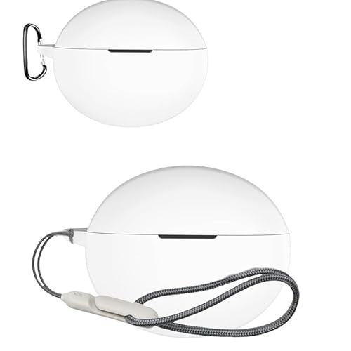 For OnePlus Buds Pro 3 �P�[�X �_�炩�ȃV���J�Q���̃X�|�[�c�N�[���ȃf�U�C�� �Ռ��z�� �h�� �h�o �y�� �����h�~�p�̃t�b�N�𓋍ڂ��� �X�����\�t�g �P�[�X�J�o�[ OnePlus Buds Pro 3 �J�o�[�i�z���C�g�j