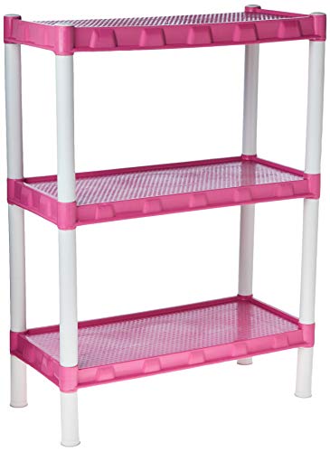 Estante Modular Rosa 3 Prateleiras Agraplast 913