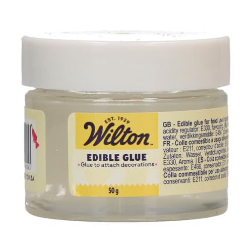 Wilton Edible Glue 50g: Food Grade Glue for Fondant and Cake Decorating, Sugarcraft - Vegan and Halal - 50 Grams