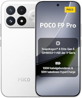 Poco F9 Pro, Smartphone 12+256 GB, White, 6330mAh Akku, 100W Laden