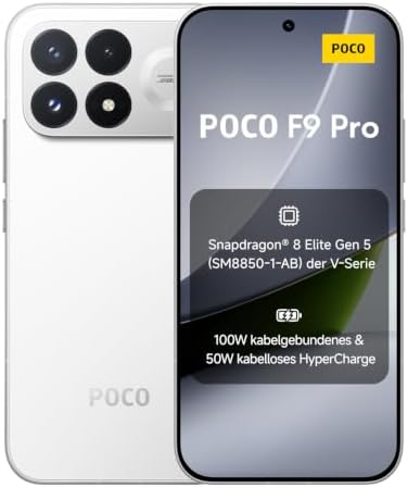 Poco F9 Pro, Smartphone 12+256 GB, White, 6330mAh Akku, 100W Laden