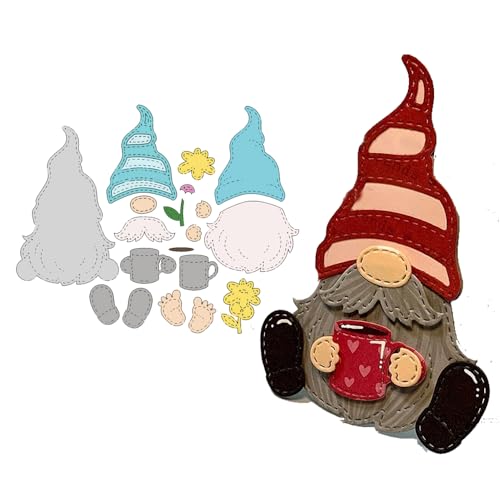 Boy Gnome Accessories Metal Cutting Dies, Birthday Card Die Cuts for DIY Greeting Card Making Embossing Tool Scrapbooking