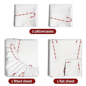 Kingchristmascandycanessheetsetholidayxmaspatternbeddingsetdeeppocketssnugfit4piecewrinklefreecozycoolingfestivewinterholidaysheetsforwomenmenkidsteens Urban Country Home Decor King christmas candy canes sheet set holiday xmas pattern bedding set deep pockets snug fit 4 piece wrinkle free cozy cooling festive winter holiday sheets for women men kids teens urban country home decor