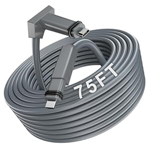 Vervangingskabel Starlink 75FT/23M voor Starlink Actuated Gen 2, Kabel Starlink voor Rechthoekige Satelliet V2 Dish Router Starlink Kabels Accessoires Waterdicht, Grijs