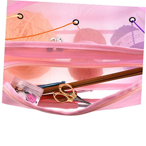 SEWOART Bolsa De Viagem Bolsa De Armazenamento De Crochê Suporte Transparente Malha Organizadora De