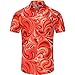 KYKU Men's Summer Shirts Button Up Hawaiian Shirt, Abstract Pattern, Large