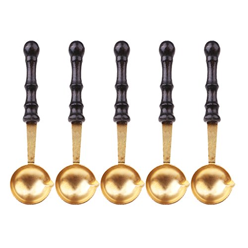 F Fityle Colher De Vedação 5 Pcs Colheres De Vedação De Cera Manuscrito Cera De Vedação Colher De Co