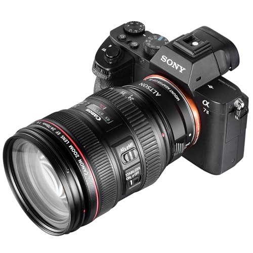 EF-SE Lens Adapter, E-Mount Lenses Adapter Auto-Focus Speedbooster Converter Ring for Canon EF/EF-S Lens to Sony E-Mount Cameras a9 a9II A9III a7 a7R a7RV a7s II III IV a7c Alpha a6x00 a5x00