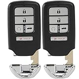 KEYALL 2 Pack 5 buttons Remote Control Car Key Fob 2014-2017 Fit for Honda Civic 1.5L,2014-2015 Fit for Honda Civic 1.8L KR5V2X,72147TBAA11,72147TBAA12