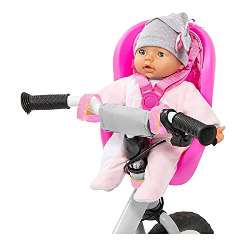 Bayer Design Seggiolino Bici Bambola, Sedile Bicicletta O Monopattino, Posteriore Ou Davanti, Con Cintura - 6