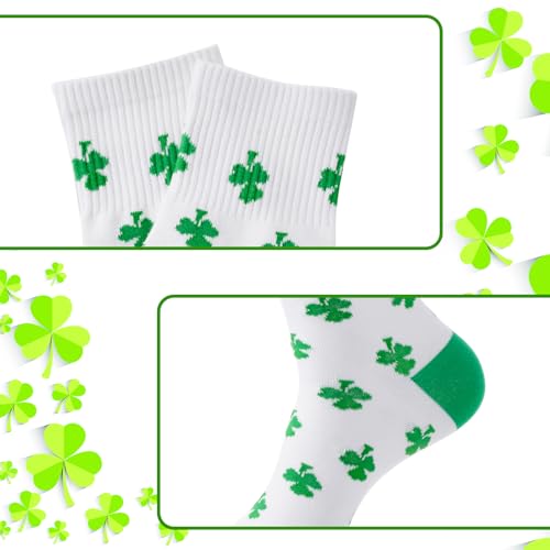 St. Patrick's Day Socks for Men, Green Shamrock Quarter Socks, Funny Holiday Gifts4
