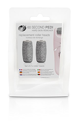 Rio 60 Second Pedi Replacement Roller Heads for Electric Foot File, Replacement Foot Grinder Roller Heads for Hard Skin, Feet Callus Removers (Normal)