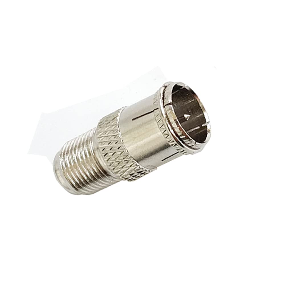 F Push On Plug Adapter for RVers Satellite Dish Cable TV Internet RV Trailer Coax Cable - F Type Male to Female Coax connectors