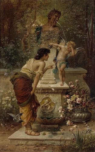 Tableau celebre Hans Zatzka La légèreté punie pour habiller un grand mur vide 60x90