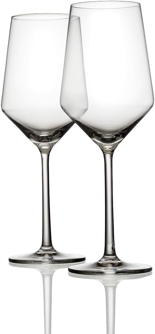 Schott Zwiesel Pure Glassware Wine Glasses Set of 2 - Tritan Crystal White Wine Glassware, 408ml Elegant Slim Bowl, Dishwasher Safe