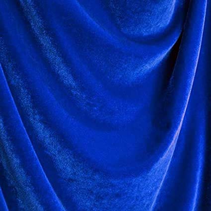 LAS TELAS ... Tela de Terciopelo por Metro, 1,50Mtrs. 1Mtr. (Azul)