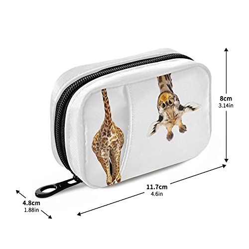 Image of Naanle Funny Giraffe Pill Box 7 Day Pill Case Travel Pill Organizer Bag with Zipper Portable Weekly Case Compact Size for Vitamin Supplement Holder