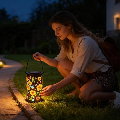 Luz solar para exteriores y caminos con linternas LED impermeables de jardín y terrazas 3