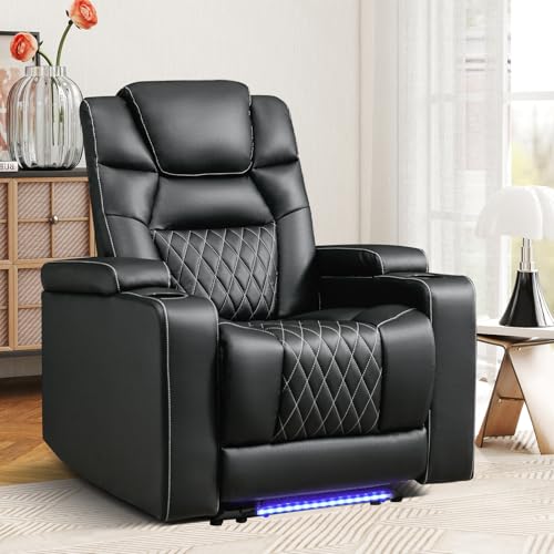 ANJ Power Recliner with Blue LED