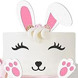 Bunny Cake Topper Bunny Ears Paws Cake Set Cake Decorations for Bunny Themed Birthday Party(Bunny)