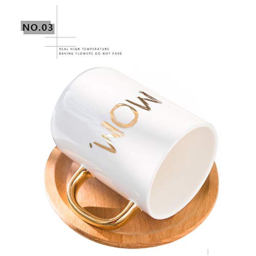 Mothers Day Gifts for Mom, Engraved Gold Mom Coffee Mug - Gold Large