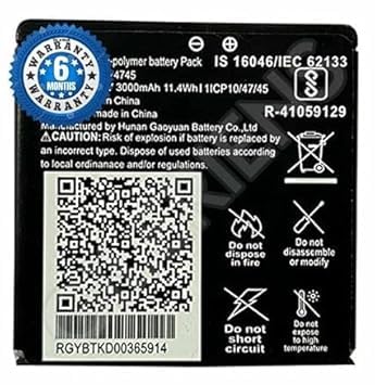 Image of Original (ZT-GY974745) Battery for LYF Jio WiFi Dongle JMR815 Wireless Router Battery with 6 Months warrenty** (for JIO DONGLE ZT-GY974745)