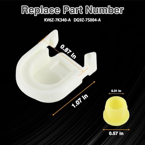 FUSCH Transmission Shifter Cable Bushing with Cap Compatible with Ford Edge 2015-2018, Fusion 2013-2016, Escape 2013-2019, Transit Connect 2013-2021, C-Max 2013-2018 Replace# KV6Z-7K340-A DG9Z-7S004-A