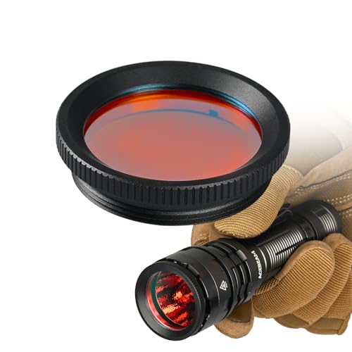 ACEBEAM FR20 2.0 Red Filter Lens for Defender P17, L17(New Version), L16 2.0 - Great for Signaling, Night Vision, ect - ACEBEAM