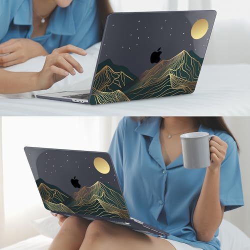 Mektron Case for MacBook Pro 16 Inch A2141 Cover 2019 Release 16" with Liquid Retina Display/Touch ID, Plastic Hard Shell with Keyboard Skin & Screen Protector & Dust Plug, Abstract Mountain C112 by Mektron - Image 7
