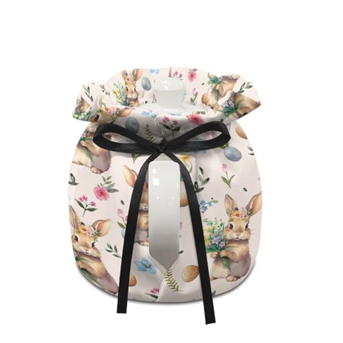 Image of Easter Tea Pot Cover Keep Tea Warm Bunny Insulation Teapot Cozies Machine Washable Kettle Cover Breakfast Warmer Home Decor for Kitchen Tea Party Table Decor