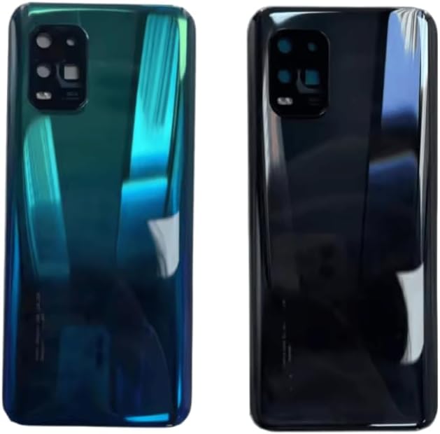 YOOOKOOO Compatible Rear Back Cover for Xiaomi Mi 10 Lite 5G – Battery Door Housing Replacement Part (Blue No Lens)