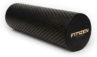 Foam Roller for Muscle Massage, Stiff Back Pain Relief, Physical Therapy, Deep Tissue, Exercise Equipment for Home Gym, Stress, Yoga, Pilates for the Fit Citizen (Black, Mini 12 x 4 Inches)